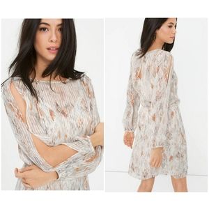 WHBM | NWT Geo Print Metallic Boho Dress 8